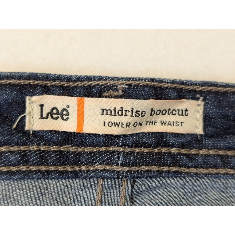 Lee Womens Jeans 20W Midrise Bootcut Medium Blue Denim Blend - Picture 2 of 9